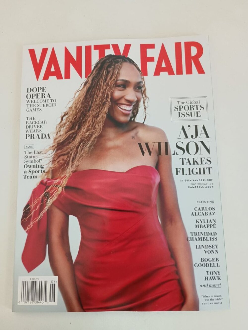 Vanity Fair magazine Sports 2026 featuring A’ja Wilson